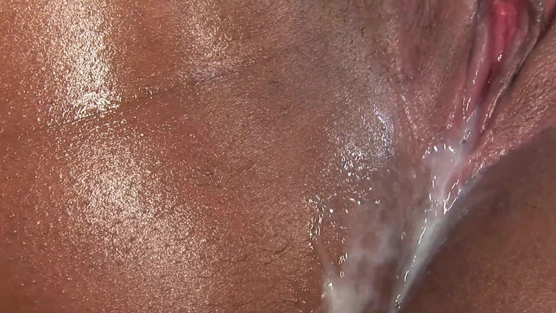 Black Passion: An oiled ebony babe fucked from BBC and creampied