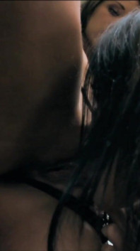 Gorgeous friends fuck each other with strap-ons and their hot tongues
