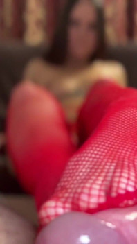 Fishnets Footjob