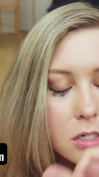 Stepsis loves me - lucky dude caught his blonde stepsister playing her pussy with dildo