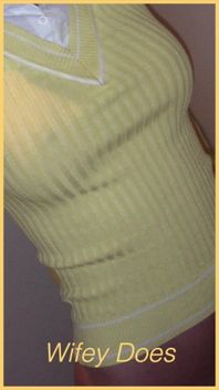 Wifey Looks Perfect in This Yellow Shirt