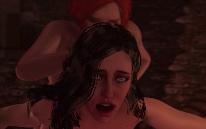 Jackhallowee production: Triss With a Big Cock Fucks the Witches From the...