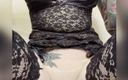 Julia domaina: Dildo Play with Black Lace Lingerie on Me and Black...