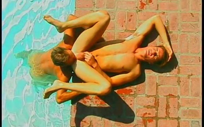 Gays Case: Bottom gets his tight ass fucked hard next to poolside