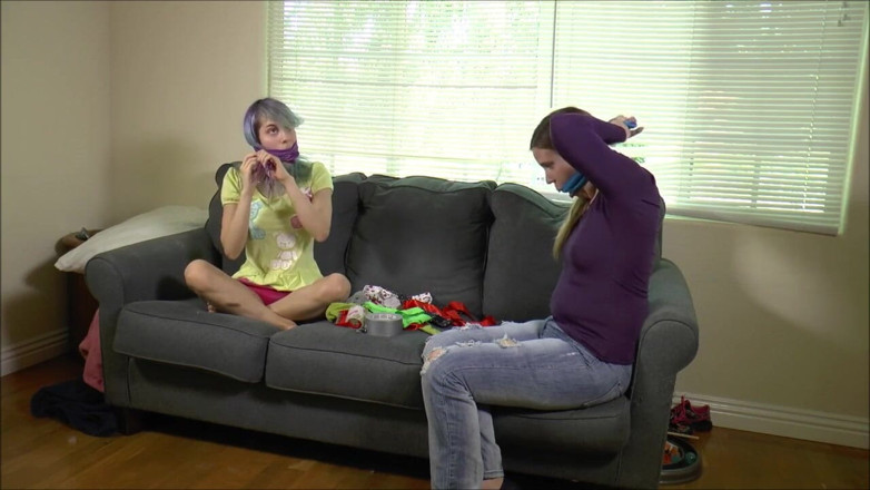 Selfgags classic: Muffled gag schreiender wettbewerb!