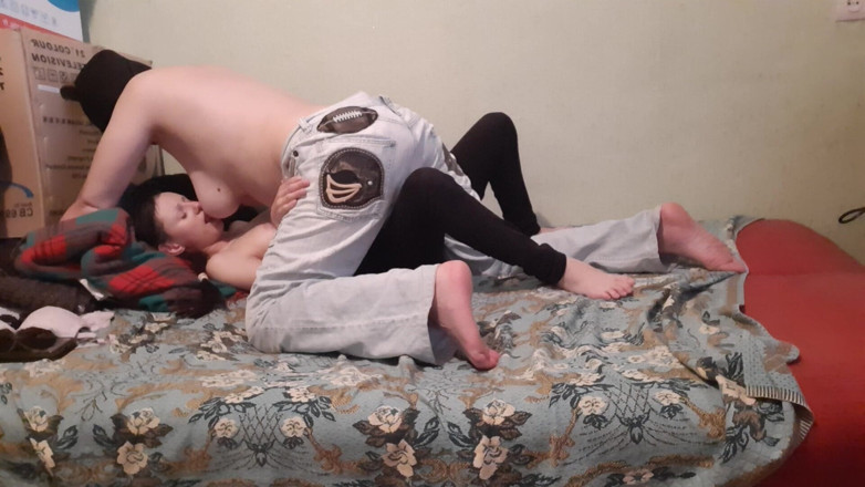 Lesbian-candys: While My Stepmother Rubs Against Me, I Lick Her Large...