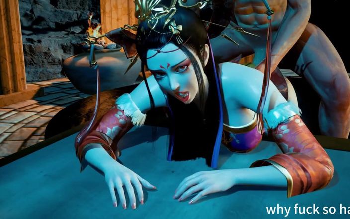 Why fuck so hard: 3D söt asiatisk mogen MILf som bär sexig outfit har...
