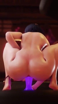 Sara Riding Raiden Shogun's Dildo Until She Cums Genshin Impact Sex Masturbation 3D Animation 60 Fps