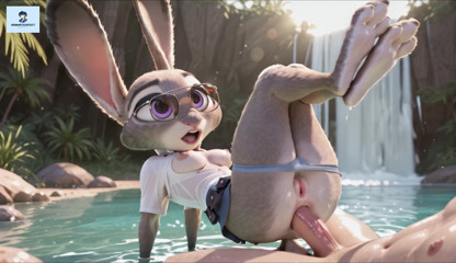 Animatedfeet: Judy Hopps hentai anal foot fetish furry