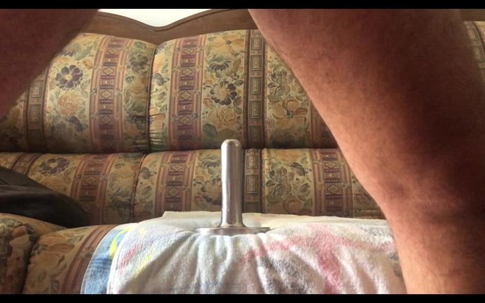 Prostate orgasm lover: Riding My Special Toy on the Couch. Nice Cumshot