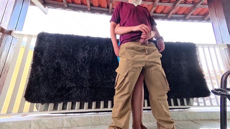 Gabi SweetCouplesStories: A Post-party Encounter Ends with a Creampie on the Balcony