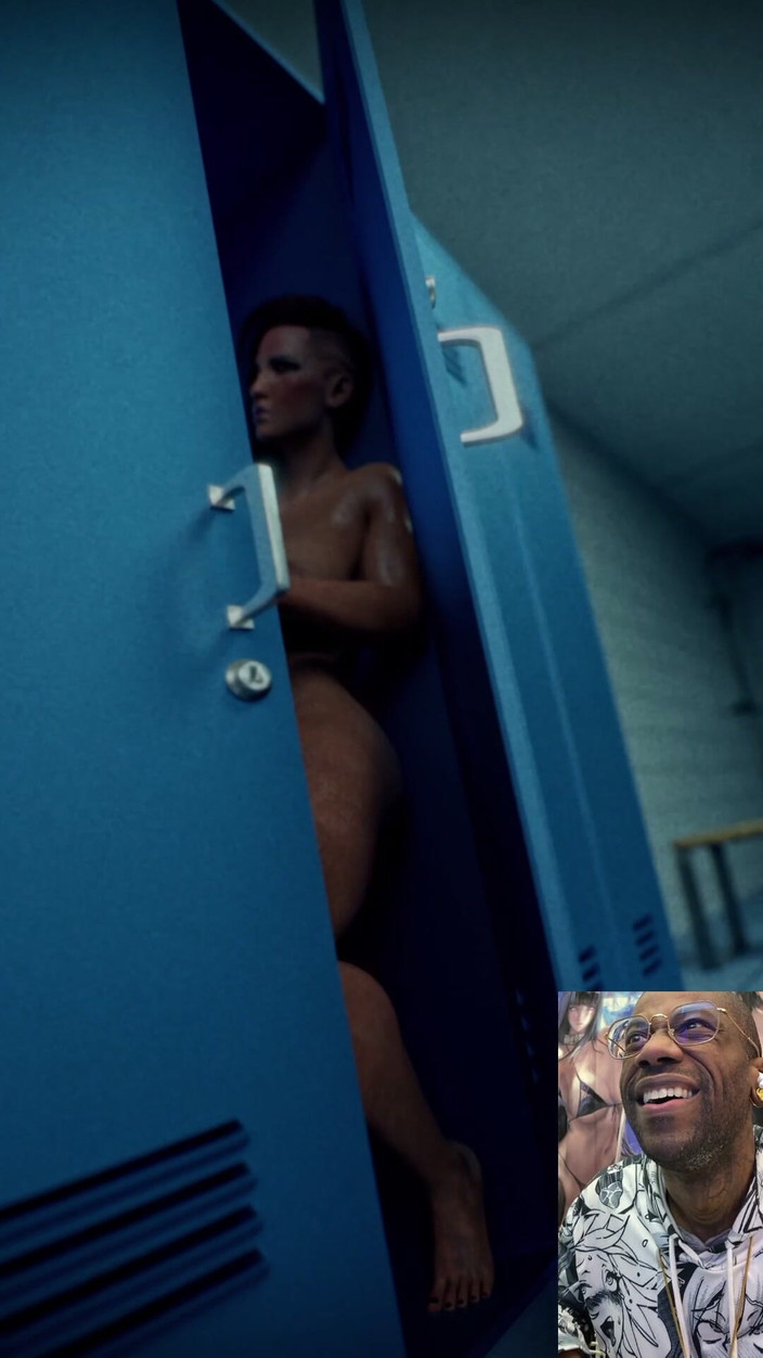 L6RD7BLU3 FUTA: Panam blir knullad av Transgender V i ett offentligt omklädningsrum