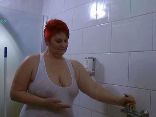 Anna Devot and Friends: Annadevot - Transparent swimsuit under the shower