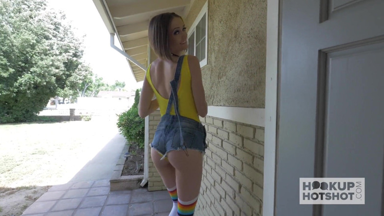 Hookup Hotshot: Dumb teen whore gets her asshole plunged by guy she...