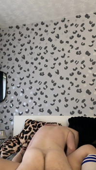 Sissy Cuck Husband in Fishnets Fucking Wife While She Verbally Humiliates Him