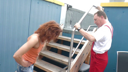 German amateur - 100% German hardcore videos: Horny slut gets pissed and fucked outdoors