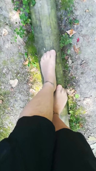 Outdoor Balancing in Pantyhose