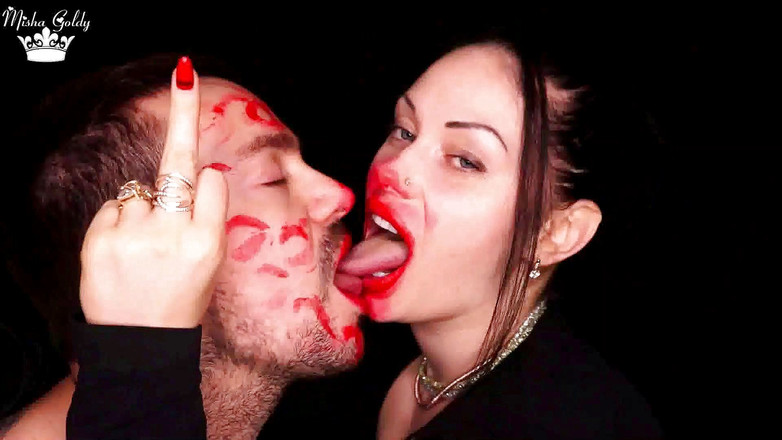 Goddess Misha Goldy: 红色口红汇编和嘴唇挑逗！50$ 而不是原价 85$