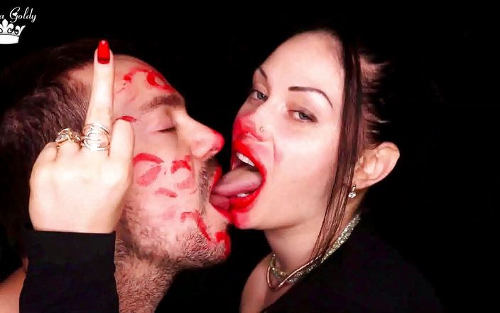 Goddess Misha Goldy: Compilation di rossetto rosso e lip provocante! 50$ invece del prezzo...