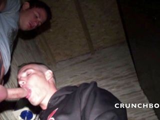 Crunch Boy: Mathieu suck big cock of of Digeo in glory holes