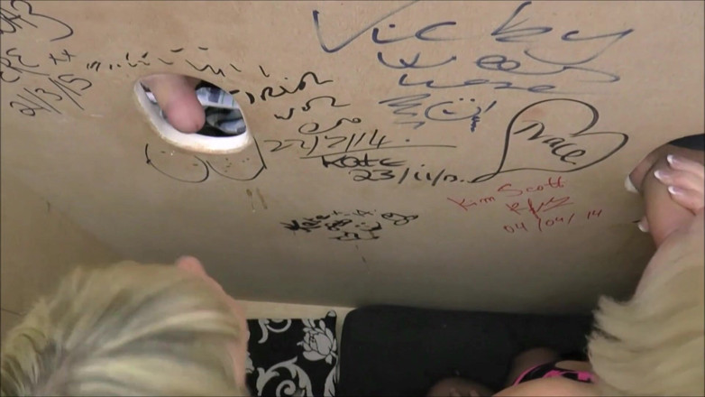 Older Women Club: Lacey Starr &amp; Alisha Rydes having fun at the glory hole