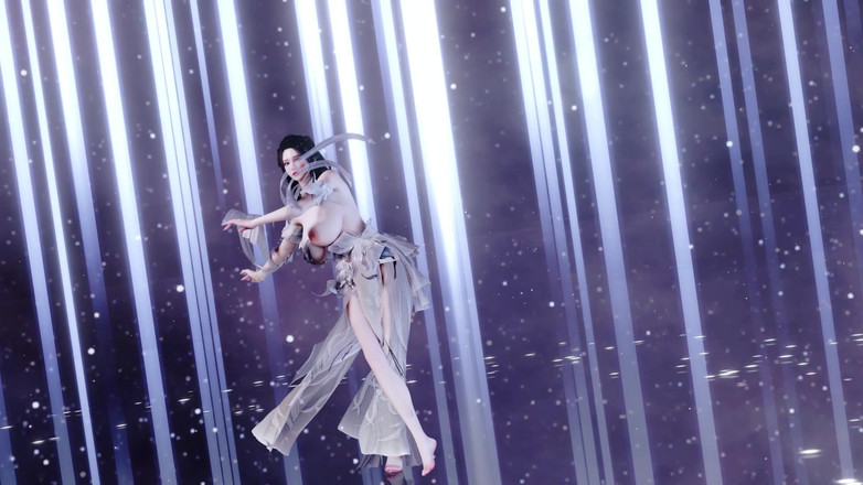 MikuMotion: प्राचीन शैली; Hanfu; कामुक अपील; उछलते बोबे; नंगे पैर