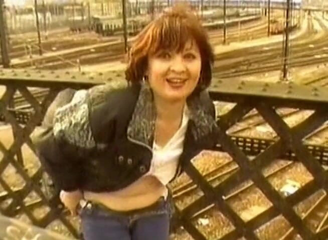 European Classics: Hairy mature is blowing two big peckers outdoors