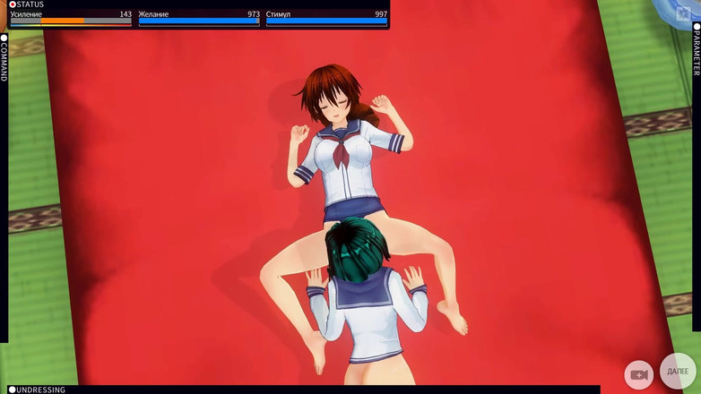 H3DC: Lesbian awek hentai 3D memancut mani selepas pelajaran