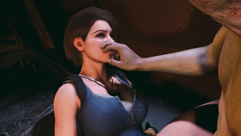 Wraith ward: Jill Valentine在街上玩捆绑性爱