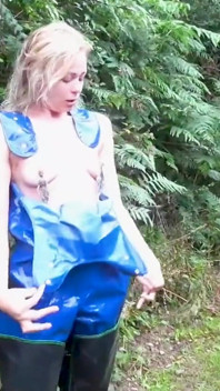Shiny Pvc Rainwear Walk with a Kinky Secret