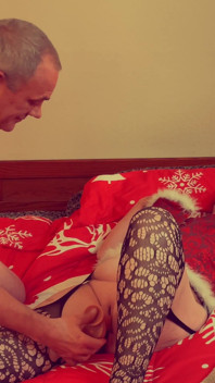 Granny Carmen Claus’ Cheating Candy Cane Lane Suck & Double Fuck Creampie