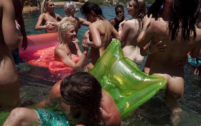 Adam &amp; Eve: A massive blowbang swimming pool party