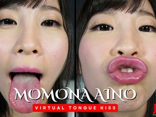 Japan Fetish Fusion: Virtual Tongue Kiss: Momona Aino