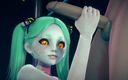 Wraith ward: Rebecca standing handjob : Cyberpunk Edgerunners hentai parody
