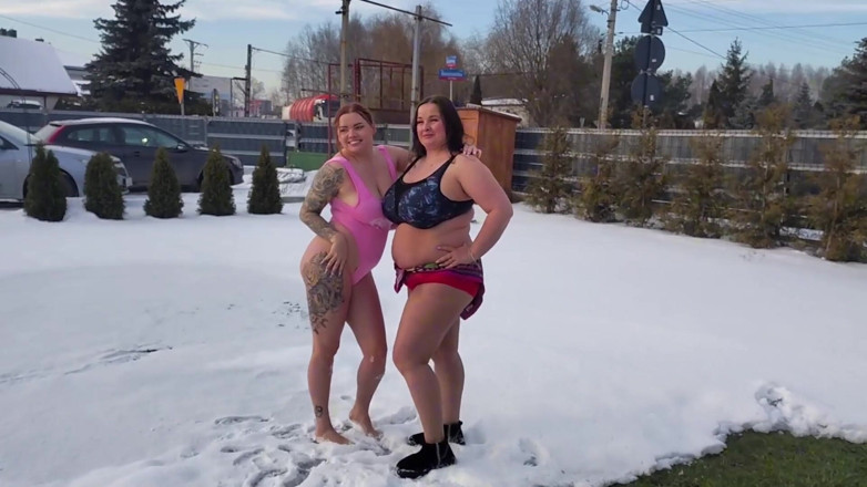 Bastet: Swingers. Two Married Couples Play in the Snow Naked. the...