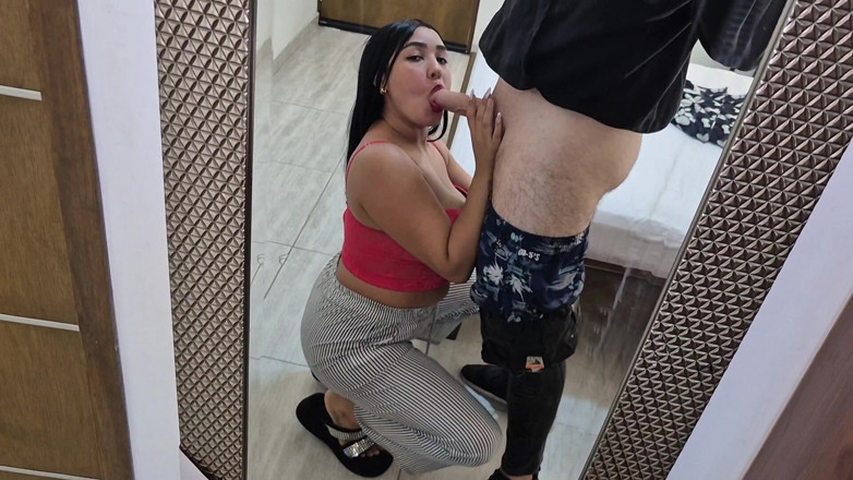 Pikaa6: My Sexy Brunette Girlfriend Sucking Cock in a City Hotel