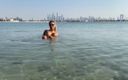 Monika Fox: Monika Fox Swims Naked in Sea and Walks Along Beach