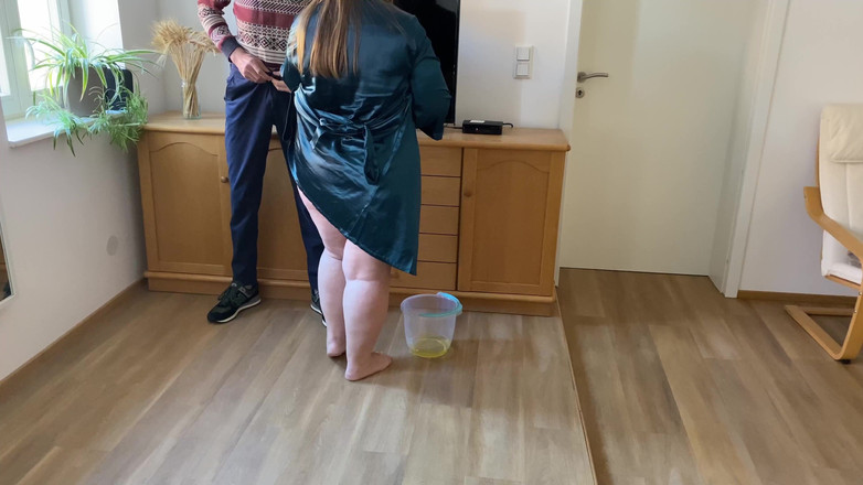 OurFetishLife: Fat Mother-in-law Pees Like an Animal and Son-in-law Watches and...