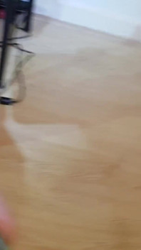 Sexy tapping in green heels and open toes.