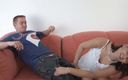 German Amateur: Fabulous milf bitch has good sex on couch