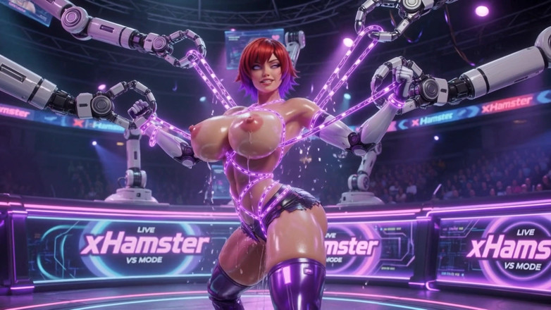 Stories&Anime: Vanessa Kof Shibari Arena - 거대한 젖탱이와 떨어지는 보지 애널