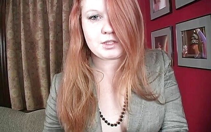 Eros JOI: Clothed redhead slut Scarlett Shore gives you jerk off instructions