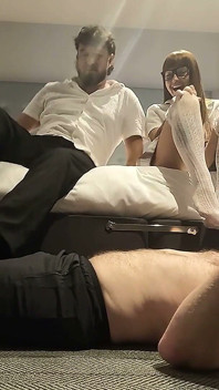Using Our Cuck as a Foot Rest