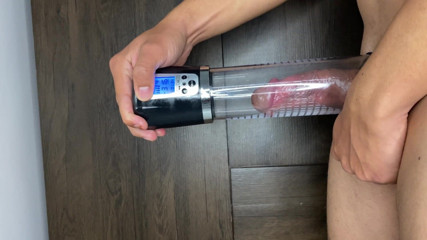 Greedy truck: Suction Pump Sucking the Cock in and Making It Big...