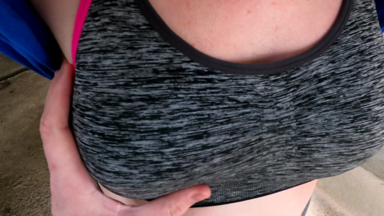 Bouncy Tits Action: Naked Breasts Punished in the Tunnel