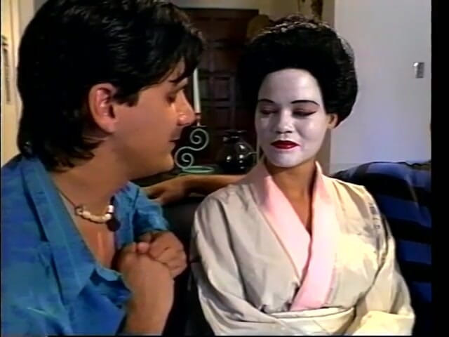 My MILF: Hot ass geisha chick gets pussy pounded by two cocks...