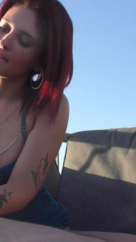 Incredibly Hot and Intense Open Air Sloppy Handjob with Oil and Balls Massage From a Real Amateur College Girl with Lots of Cum