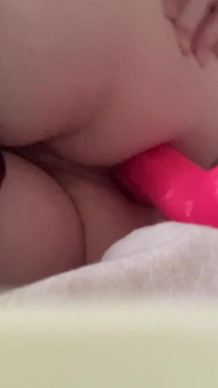 Anal Ponk Giant Dildo Masturbating Intersexual Skank