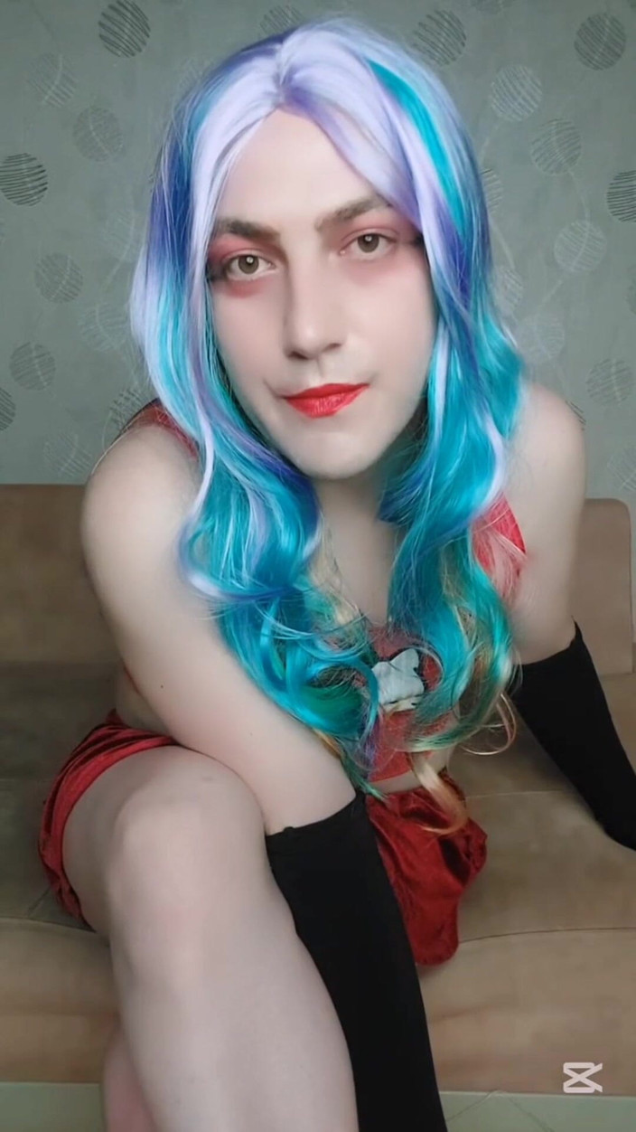 Kitty_Cross: Grandona loira Ladyboy Femboy Modelo Cosplayer