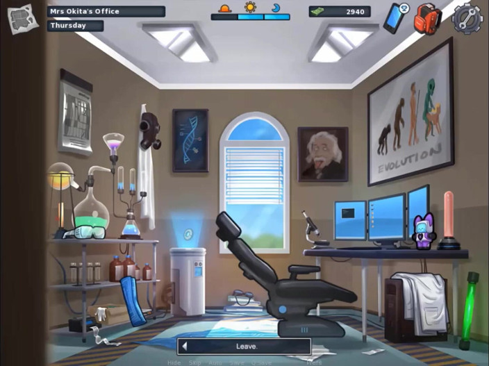 Cartoon Play: Summertime saga part 216 - sexy science teacher in lingerie